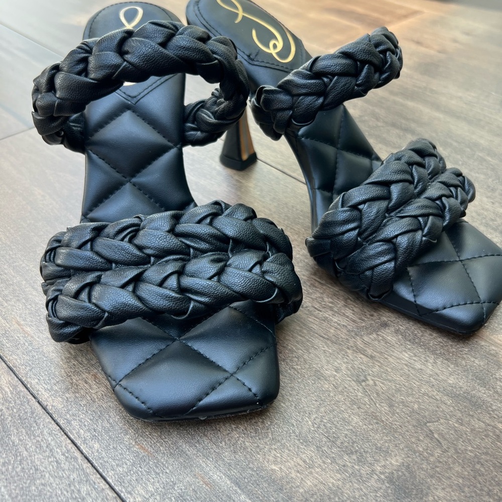 Sam Edelman Black Braided Heels